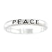 Narrow PEACE Stackable Band Ring in Sterling Silver in Sizes 5-10, #8109