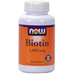 NOW Foods Biotin 5000mcg, 120 Vcaps