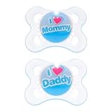 Sassy MAM Love & Affection Silicone Pacifier - 2+ Months - 2 Pack (Boys Color)