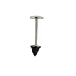 STAINLESS STEEL LABRET BLACK Gauge: 16, Ball Size: 4mm, Length: 8mm Sold as a Pair
