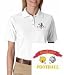 Women's polo shirt with embroidered image of: fantasy football logo