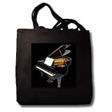 21Jaic8uJBL. SL160  Grand Piano   Black Tote Bag 14w X 14h X 3d