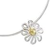 .925 Silver & 14K Flower Pendant