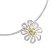 .925 Silver & 14K Flower Pendant