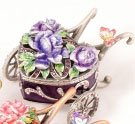 Piearth ピアース ジュエリーボックス クリスタル 宝石箱 NO149 花車 パープル 149-3 PL