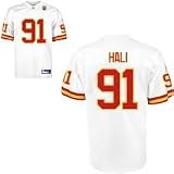 Reebok Tamba Hali Kansas City Chiefs White Authentic Jersey Size 50