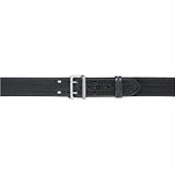 87 Suede Lined Belt w/Buckle, Black, Plain, Chrome, Size 38
