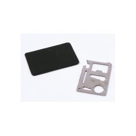 Stainless Steel Credit Card Survival Tool w/ Sleeve - Pack a little insurance in your pocket