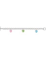 Sweethearts® Enamel Heart Charm Bracelet Sterling Silver " Love, Kiss Me, Xoxo " 85511