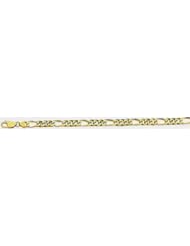 6mm 14k Fancy Hand Made Link Bracelet 9"