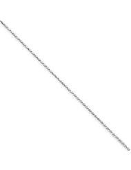 14k Gold White Gold 1.2mm Solid D/C Spiga Chain 14 Inches