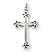 Sterling Silver Antiqued Cross Pendant with 20 Inch Chain