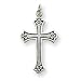 Jewelry : Sterling Silver Antiqued Cross Pendant with 20 Inch Sterling Silver Chain