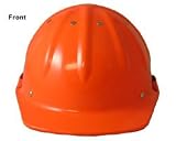 Skull Bucket Aluminum Cap Style Hard Hats with Ratchet Suspension - Orange