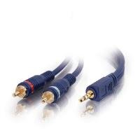 Cables To Go 80272 Velocity Y-Kabel (3,5 mm Stereo-Klinkenstecker / 2 x Cinchstecker, 0,5 m) (UK Import)