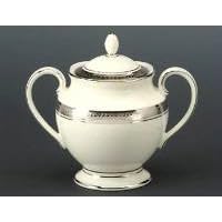 Noritake Ardmore Platinum Sugar Bowl with Cover by Noritake