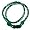 Phiten titanium star necklace green/white 22in
