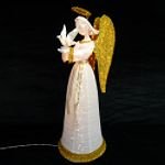 Round Tripping 60in Collapsible Gold Angel With Dove