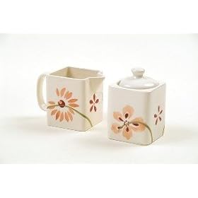 Corelle Coordinates Pretty Pink Sugar and Creamer Set