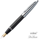 Carbon Fibre and Chrome Fountain Pen in Gift Box by Coles Deluxe; gift for him