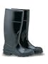 Industrial PVC Overshoe Rubber Boots, Plain Toe 16", Size 10