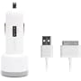 Griffin PowerJolt Car Charger for iPod and iPhone Includes Charge/Sync Cable (White)