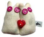 the black rabbit love bods Lavender scented bags with heart buttons