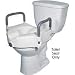 Drive Medical Deluxe Elevated Raised Toilet Seat with Removable Padded Arms, White