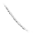14k White Gold 1.2mm Bar & Bead Chain Necklace - 16"