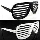 NEW 2 KANYE STRONGER SHUTTER SHADES HIP HOP SUNGLASSES BLACK AND WHITE