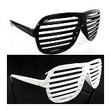 NEW 2 KANYE STRONGER SHUTTER SHADES HIP HOP SUNGLASSES BLACK AND WHITE