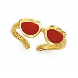 14K Sunglass Toe Ring Red - GH24070RED by Abacus