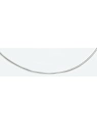 2mm Round White Gold Omega Necklace 18"