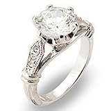 Women's Solitaire Clear CubicZirconia Ring, Size: 5-10