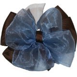 Posies Accessories Basic Brown/Bluebird Hair Bow