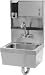 Sink Skirts - Advance Tabco 7-PS-85 Wall Mounted Hand Sink with Soap / Paper Towel Dispenser and Skirt - 17 1/4"