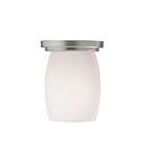 Kichler Lighting 8043NI Eileen Light Flush Mount Ceiling Light, Brushed Nickel with White-Etched Glass