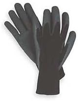 String Knit Palm Latex Dipped Gloves, 10-pairs Black Womens
