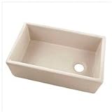 Belle Foret F4KITBI 18W Apron Front Kitchen Sink-Fireclay in Bisque