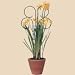 Bosmere L505 12 Inch tall x 8 Inch wide Mini Scroll Pot Trellis