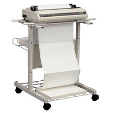 BALT 21701 Adjustable Printer Stand with Printout Basket, 24w x 29d x 29h, Gray