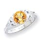 Sterling Silver Citrine ring - Size 8 - JewelryWeb