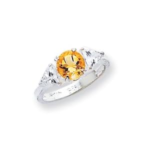 Buy Sterling Silver Citrine ring - Size 8 by JewelryWeb