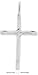 Sterling Silver Satin/DC Cross Charm