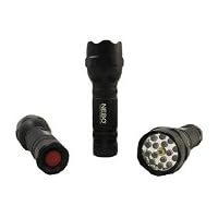 SUPER NEBO CSI 15 LED Black Tactical Laser Self Defense Flashlight