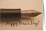 Boss's Day Card - vintage fountain pen in sepia Card
