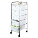 Five Drawer Storage Cart, Chrome
