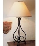 IMAGE OF Hubbardton Forge 26-3030-07 Three Scrolls 1 Light Table Lamp in Dark Smoke