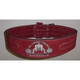MAROON SUEDE DELUXE APT LOGO Weight Lifting Powerlifting Exercise Workout Belt Belts