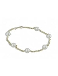 7" 14kt 6-6.5mm Near Round Freshwater Cultured Pearl Station Bracelet. (matching necklace 965754 & earring 927554)